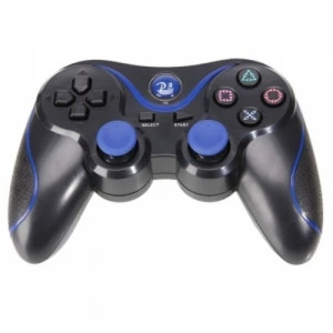 Kompatibel DualShock 3 PS3 Bluetooth-controller sort blå Sixaxis