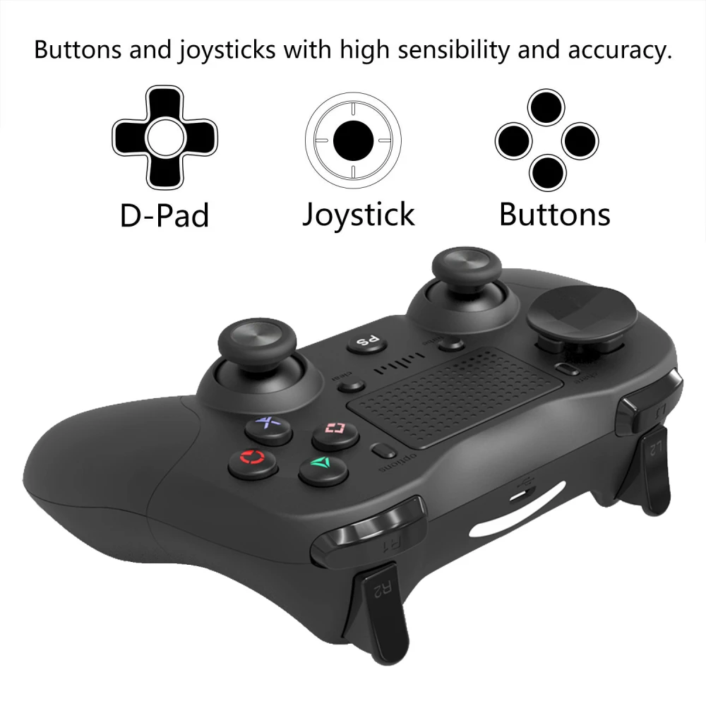 Kompatibel PS4-controller hvid trådløs DoubleShock 4