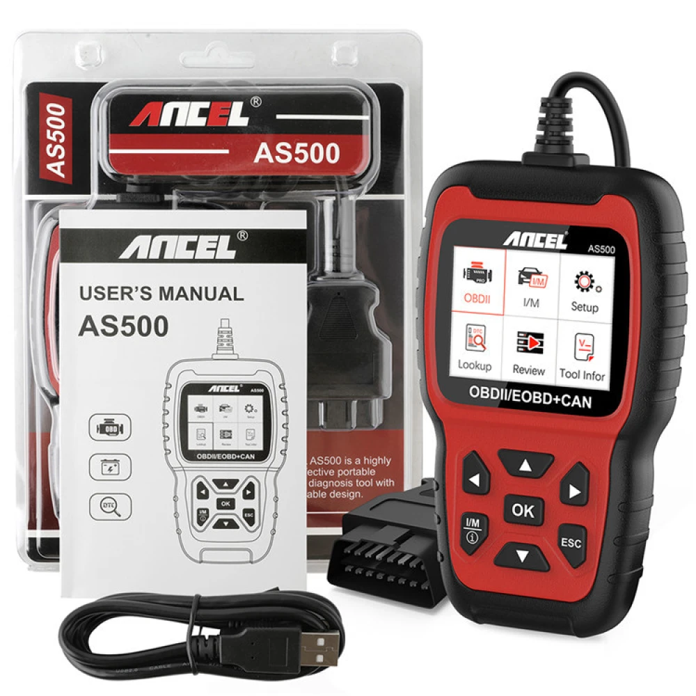 Ancel AS500 OBD2-scanner diagnoseapparat til biler