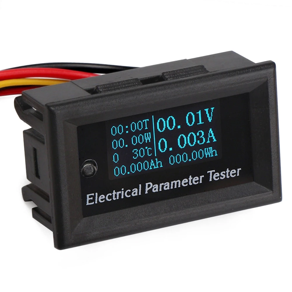 7-i-1 energimåler med OLED display DC 33V 3A fra satkit