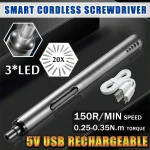Mini destornillador eléctrico portátil con cable USB de carga