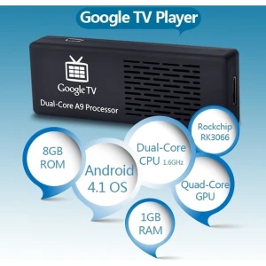Mini PC MK808 Android Dual-Core 4.1.1 med 1GB RAM og 8GB ROM Wi-Fi HDMI