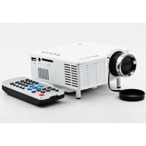Mini projektor 1080p UC28+ med AV, USB, SD-kort, VGA og HDMI