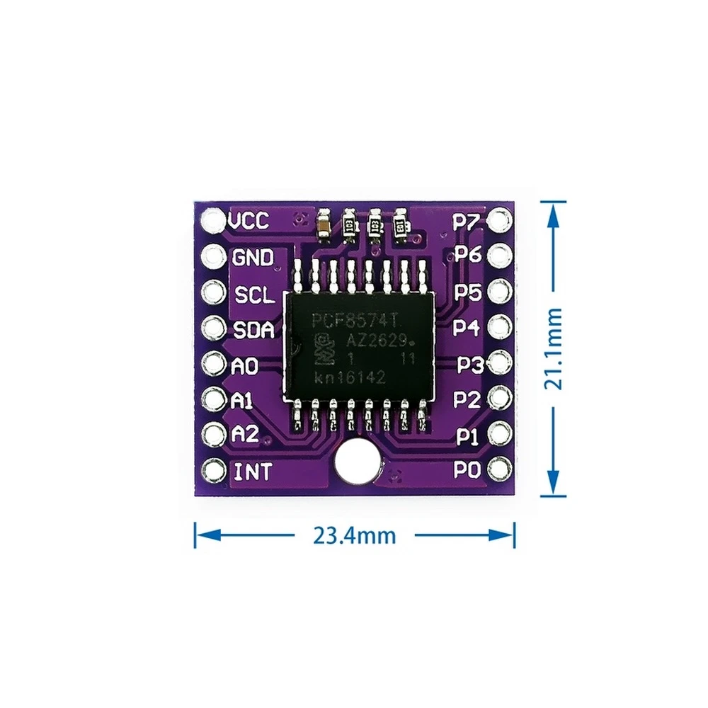 I2C PCF8574T modul til Arduino - E/S portudvider