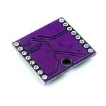 Detalle del interruptor de palanca para configuración de dirección en módulo PCF8574T