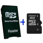 MS Pro Duo Adapter MicroSD 16GB - Adapter og MicroSD-kort til PSP