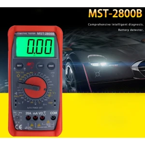 MST-2800B digitalt multimeter med stor LCD-skærm til bil