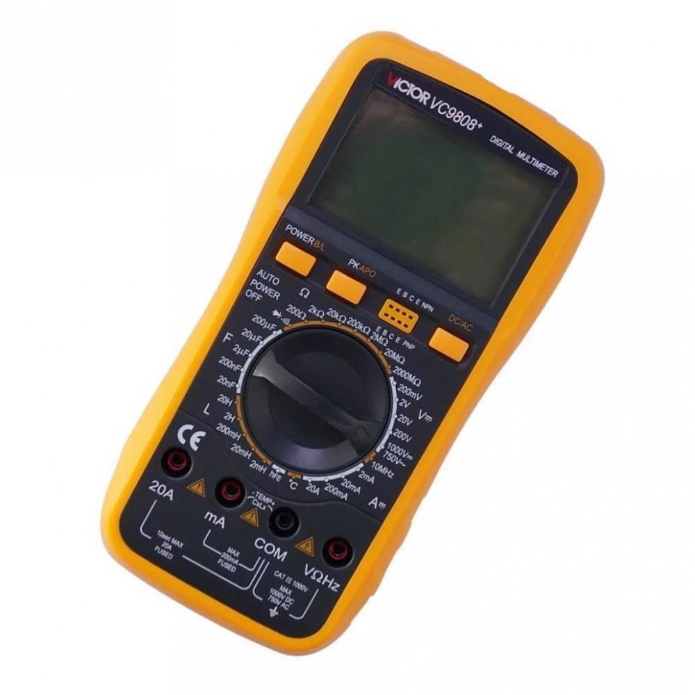 Digitalt multimeter Victor VC9808+ med avancerede funktioner til elektronik