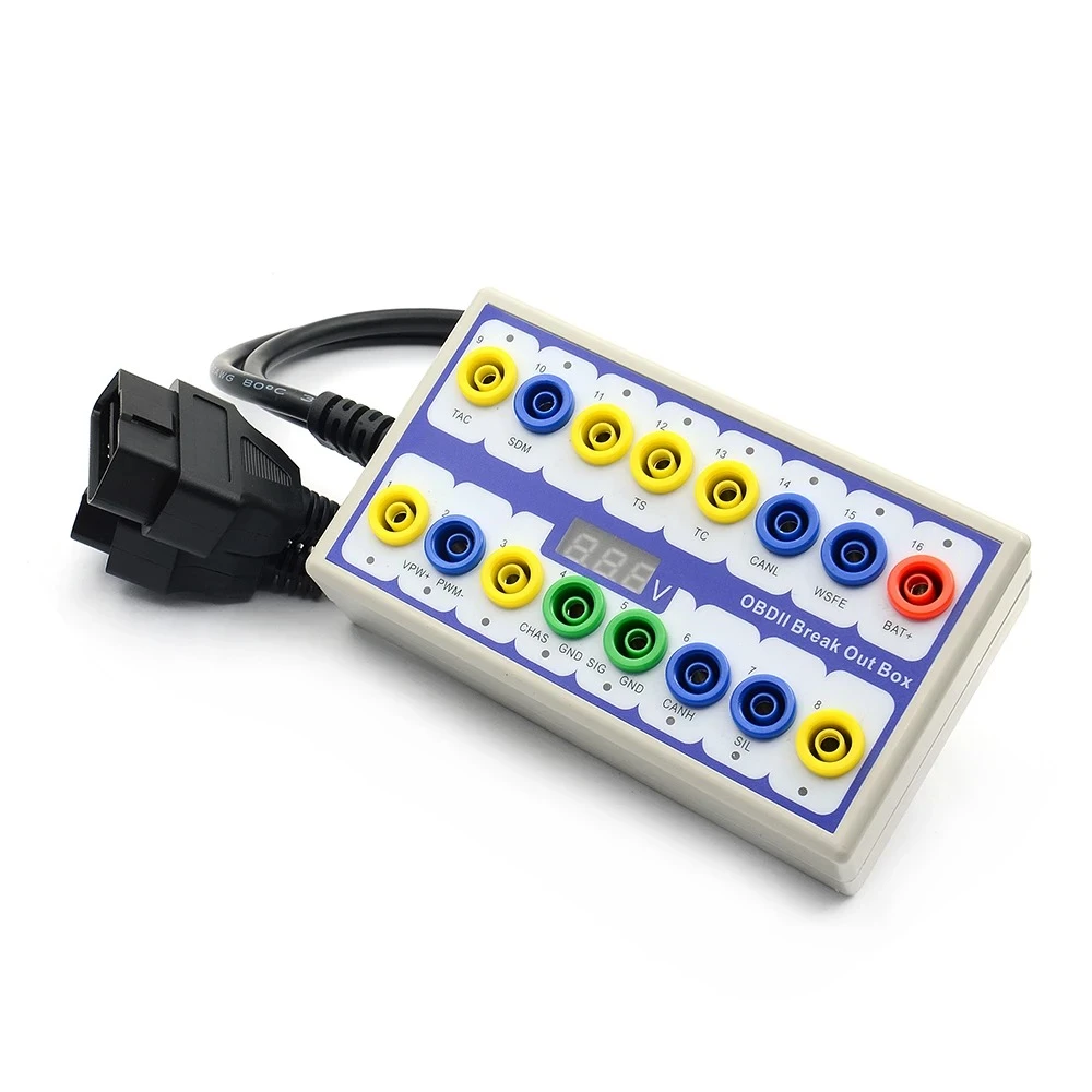 OBDII Breakout Box protokoltester - professionelt diagnoseværktøj