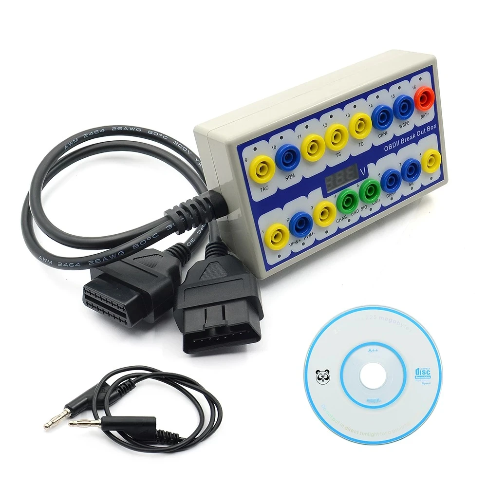 OBDII Breakout Box protokoltester - professionelt diagnoseværktøj