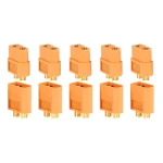 Pack 10 XT60-stik (5 hun + 5 han) til LiPo-batterier Amass