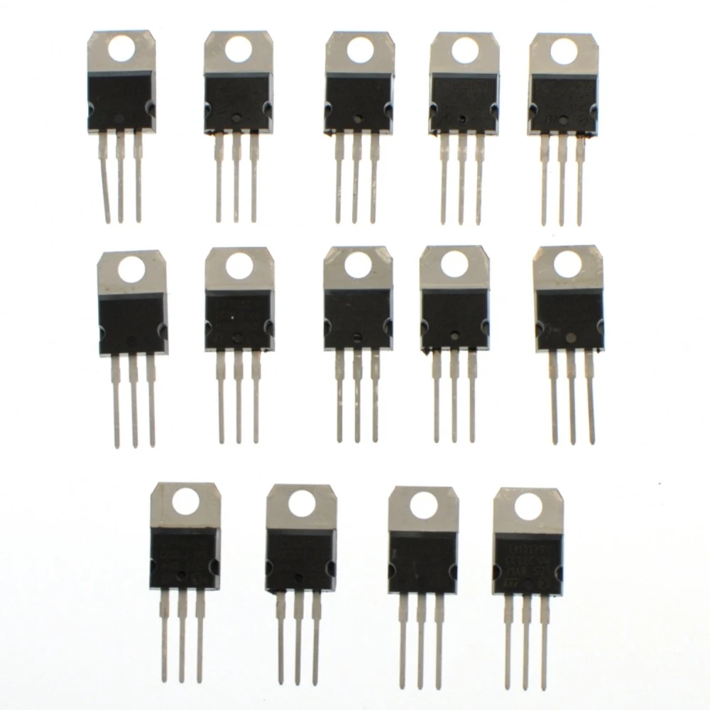 Pakke med 14 TO220 spændingsregulatorer - L7805 til L7824 og LM317T