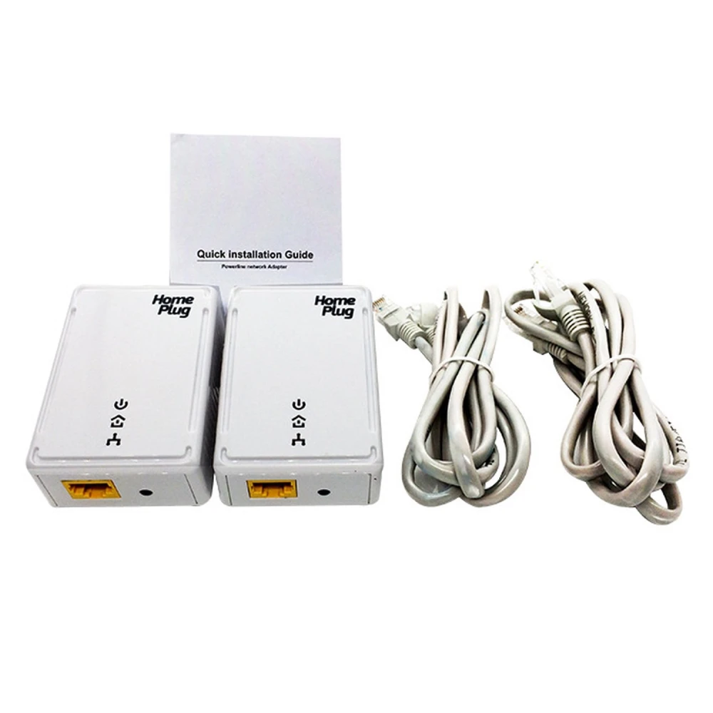 Pack 2 PLC Ethernet 500Mbps til internet via elnet