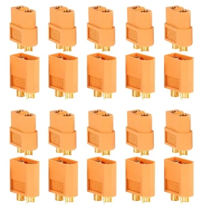 Pakke med 20 XT60 stikforbindelser (10 hun + 10 han) Amass til LiPo-batterier