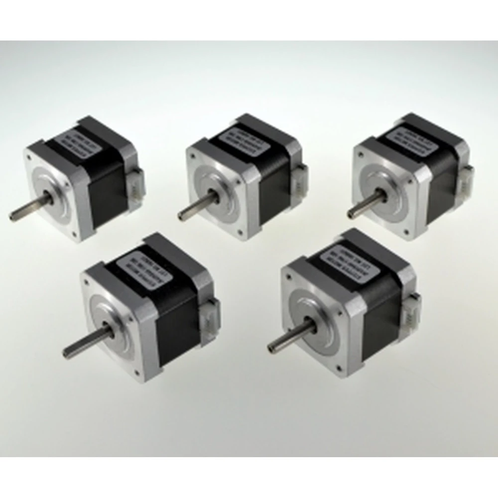 Pack med 5 Nema 17 stepmotorer til 3D-printer med flad aksel og 58.30 oz-in