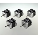 Pack med 5 Nema 17 stepmotorer til 3D-printer med flad aksel og 58.30 oz-in