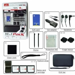 16-i-1 tilbehørspakke til Nintendo DSi XL