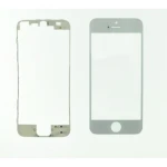 iPhone 5 glas-skærm hvid med klæberamme til reparation