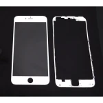 iPhone 6 Plus glas-skærm hvid med klæberamme til reparation
