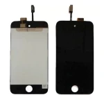 iTouch 4G skærm reservedele med touchpanel og sort glas