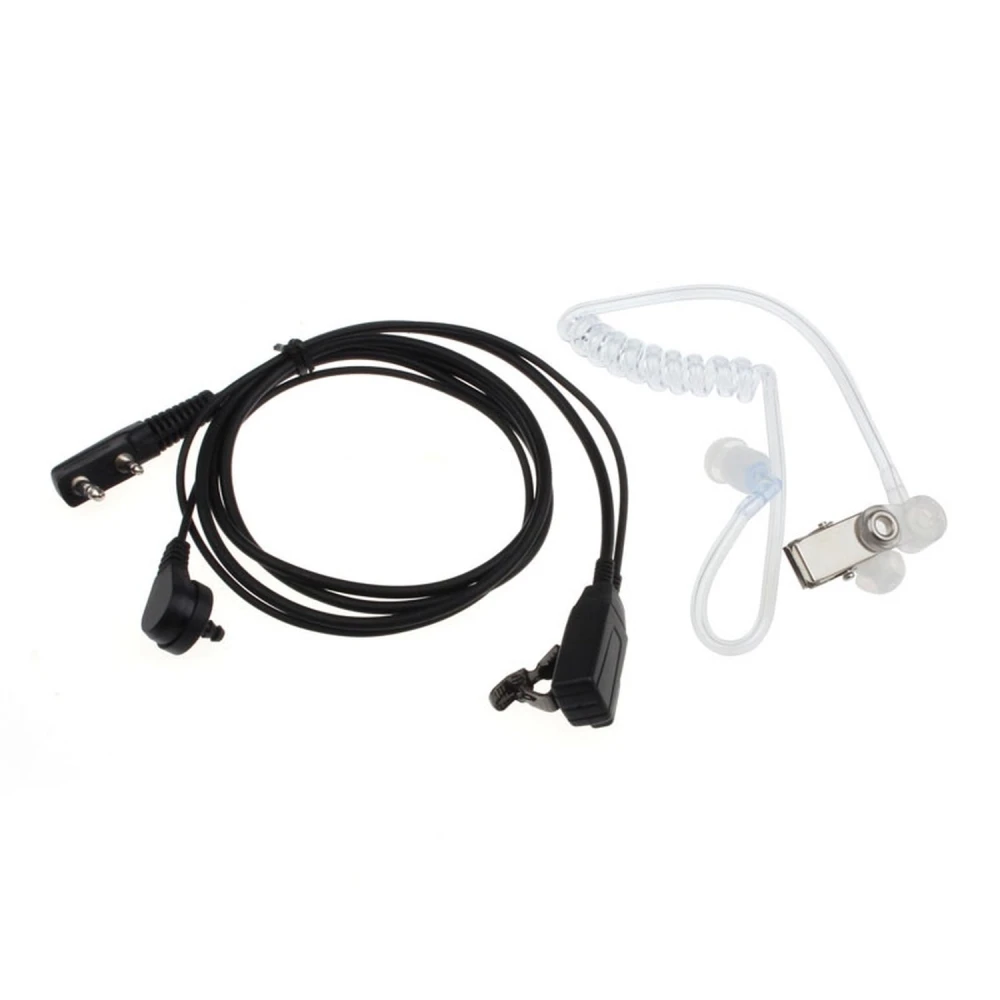 Pinganillo auricular transparente para Baofeng BF-888S y UV5R en uso