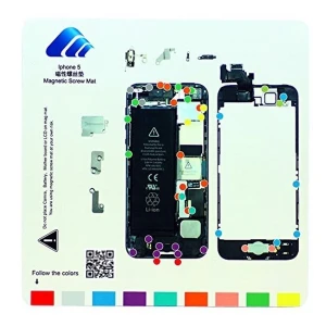 Magnetisk skruemåtte til iPhone 5-skruer med farveguide