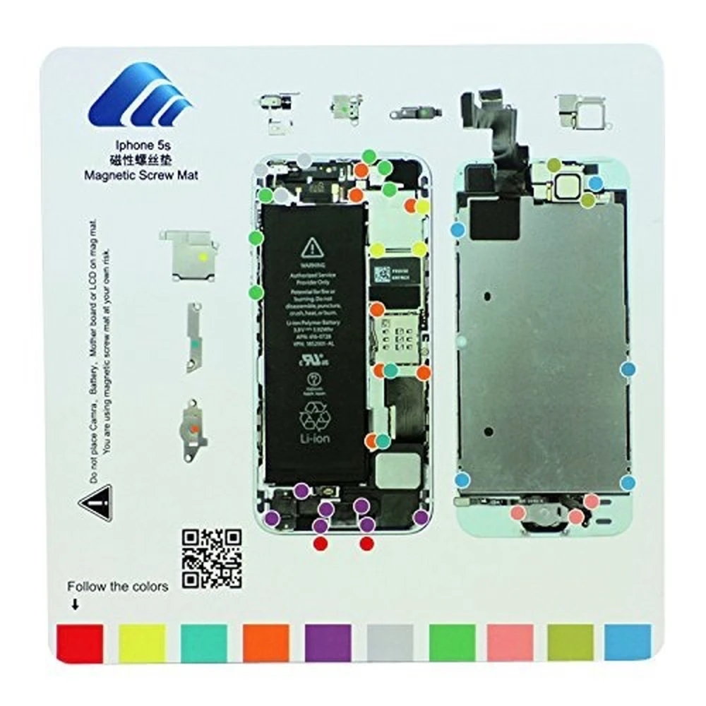 Magnetisk skruetavle til iPhone 5S-skruer fra satkit
