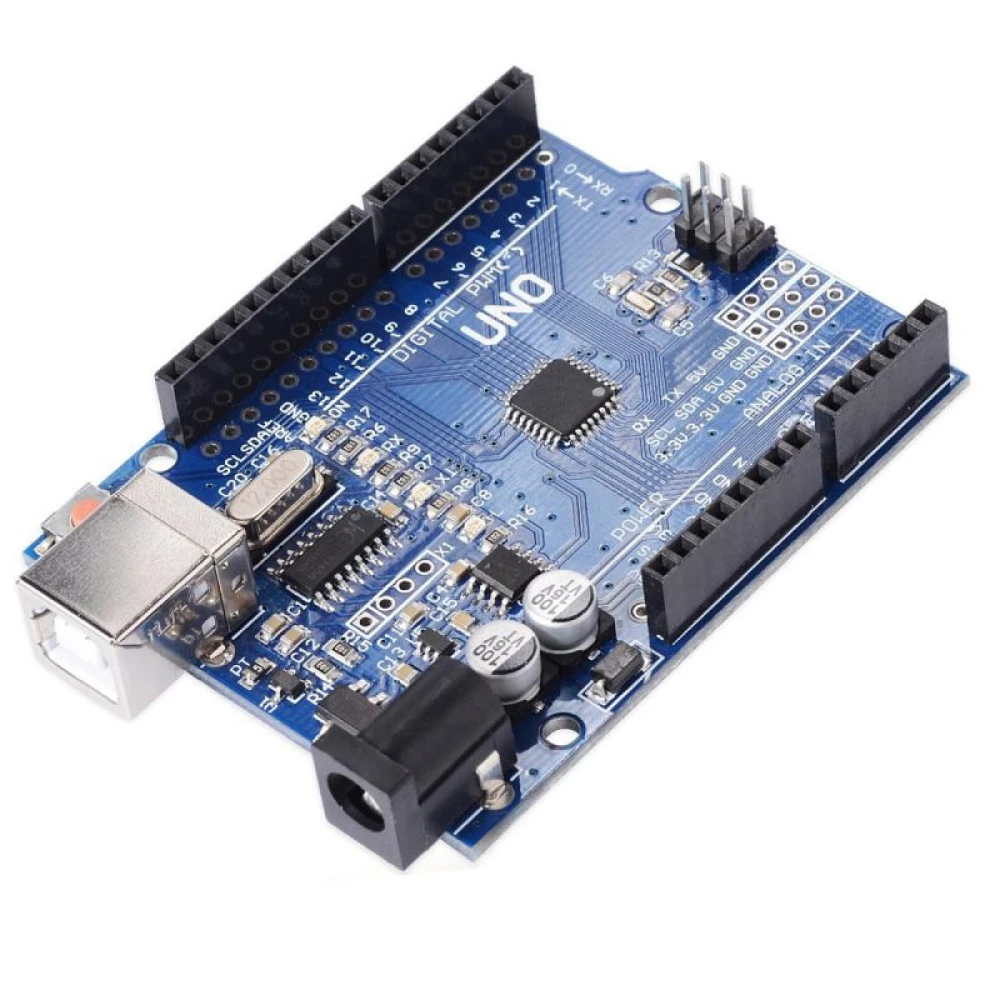 Arduino Uno R3 kompatibelt CH340-kort med Atmega328p-PU - Satkit
