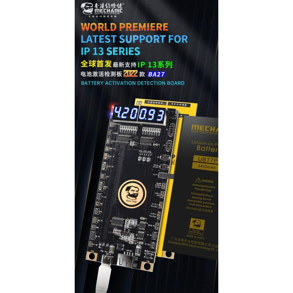 Mechanic BA27 batteriaktiveringskort til iPhone og Android