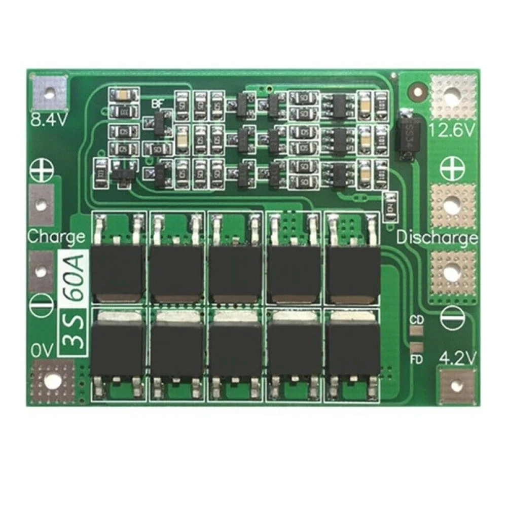 PCB beskyttelsesplade 3S 60A til litiumbatteri, forbedret version