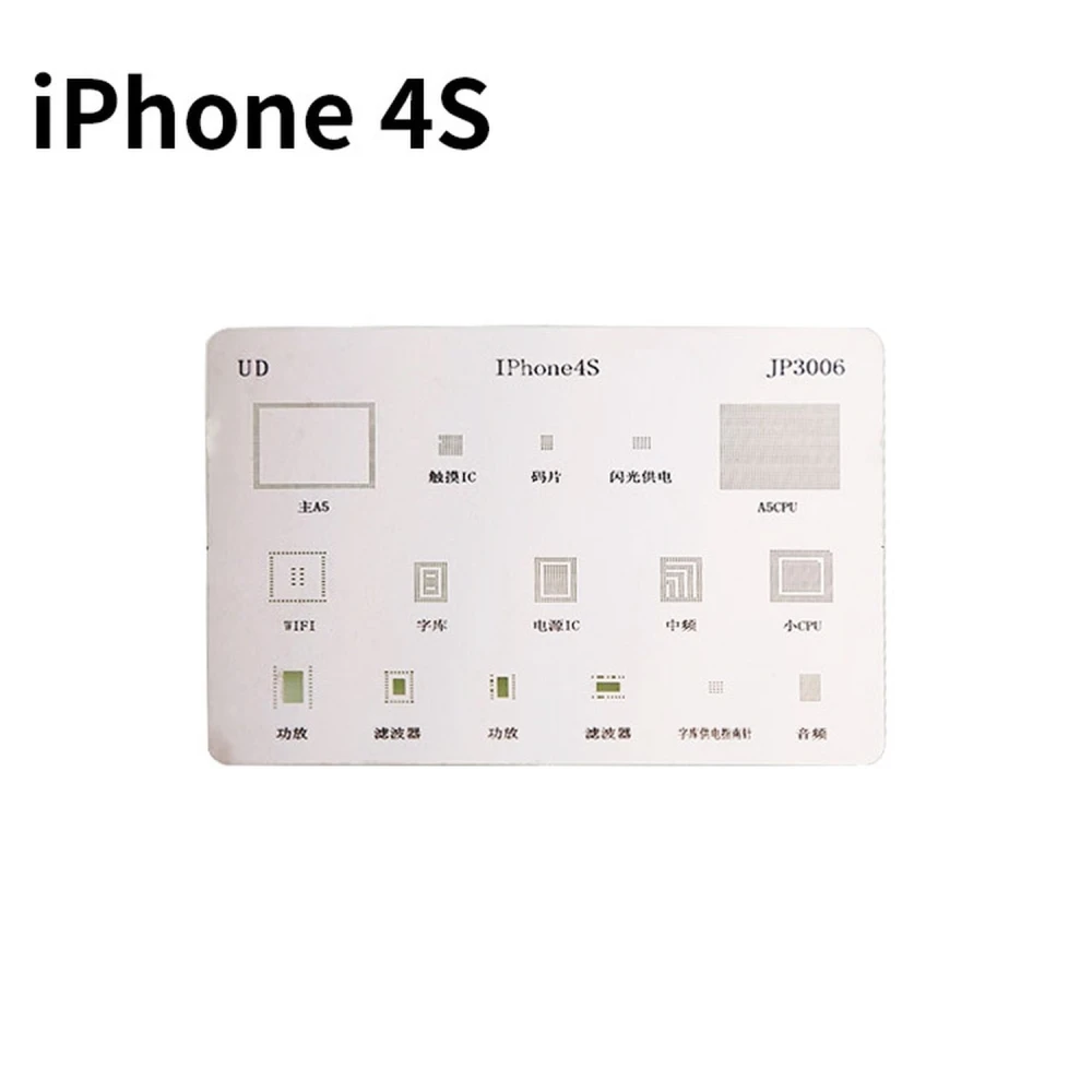 Stencilplade til iPhone 4S til BGA-lodning - præcis skabelon Mlink