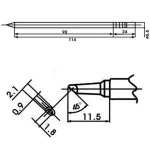 Aoyue LF-2BCM loddespids med modstand til loddekolber
