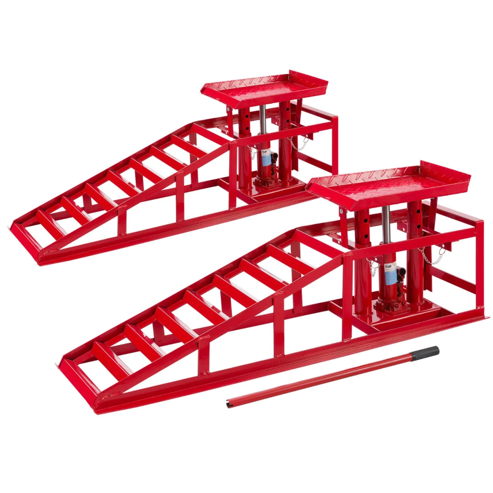 Hydraulisk bildrampe 2 ton - justerbar professionel løfterampe