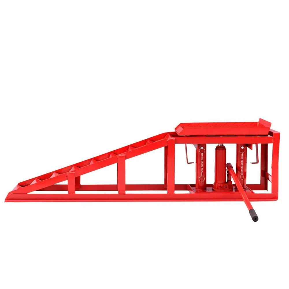 Hydraulisk bildrampe 2 ton - justerbar professionel løfterampe