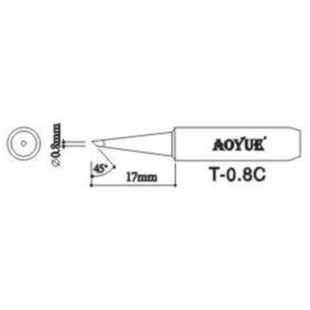 Aoyue T0,8c loddespids reservedele til loddekolber