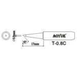 Aoyue T0,8c loddespids reservedele til loddekolber