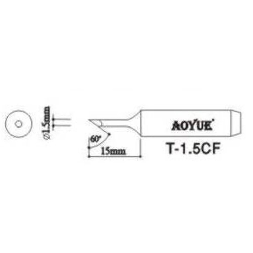 Aoyue T1,5CF loddespids reservedele til professionelle loddekolber