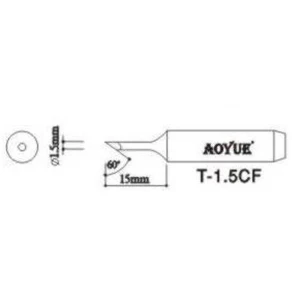 Aoyue T1,5CF loddespids reservedele til professionelle loddekolber