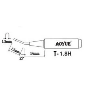 Aoyue T1,8H loddespids reservedel til loddekolber