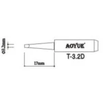Aoyue T3,2D loddekolbespids reservedel til loddekolbe-stationer