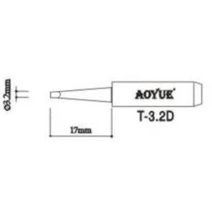Aoyue T3,2D loddekolbespids reservedel til loddekolbe-stationer