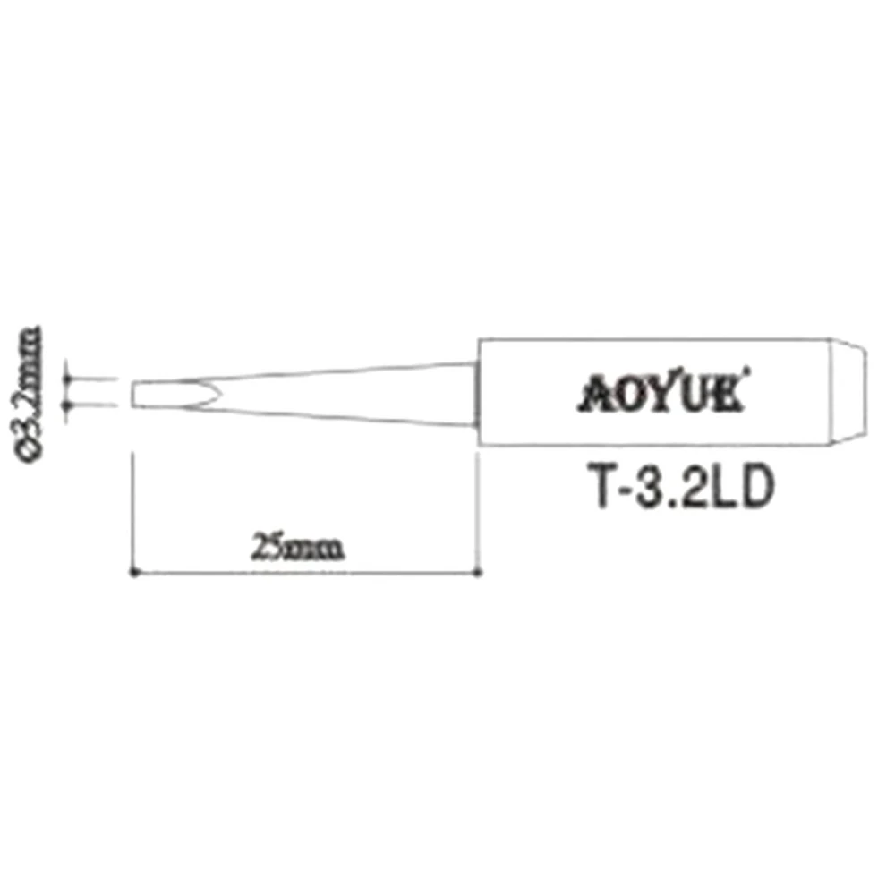 Aoyue T3,2LD loddespids reservedel til loddekolber
