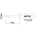 Aoyue T3,2LD loddespids reservedel til loddekolber