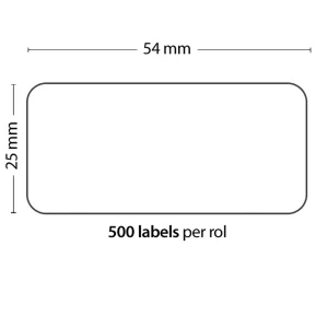 Arctic Silver Rulle med 500 selvklæbende etiketter kompatibel Dymo 11352 54mm x 25mm