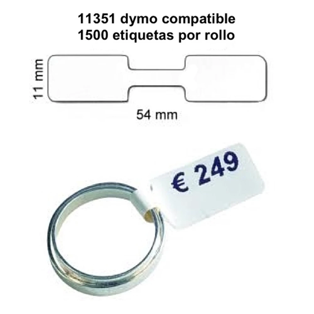 Klistermærker kompatible Dymo 11351 - 1500 stk 54x11mm