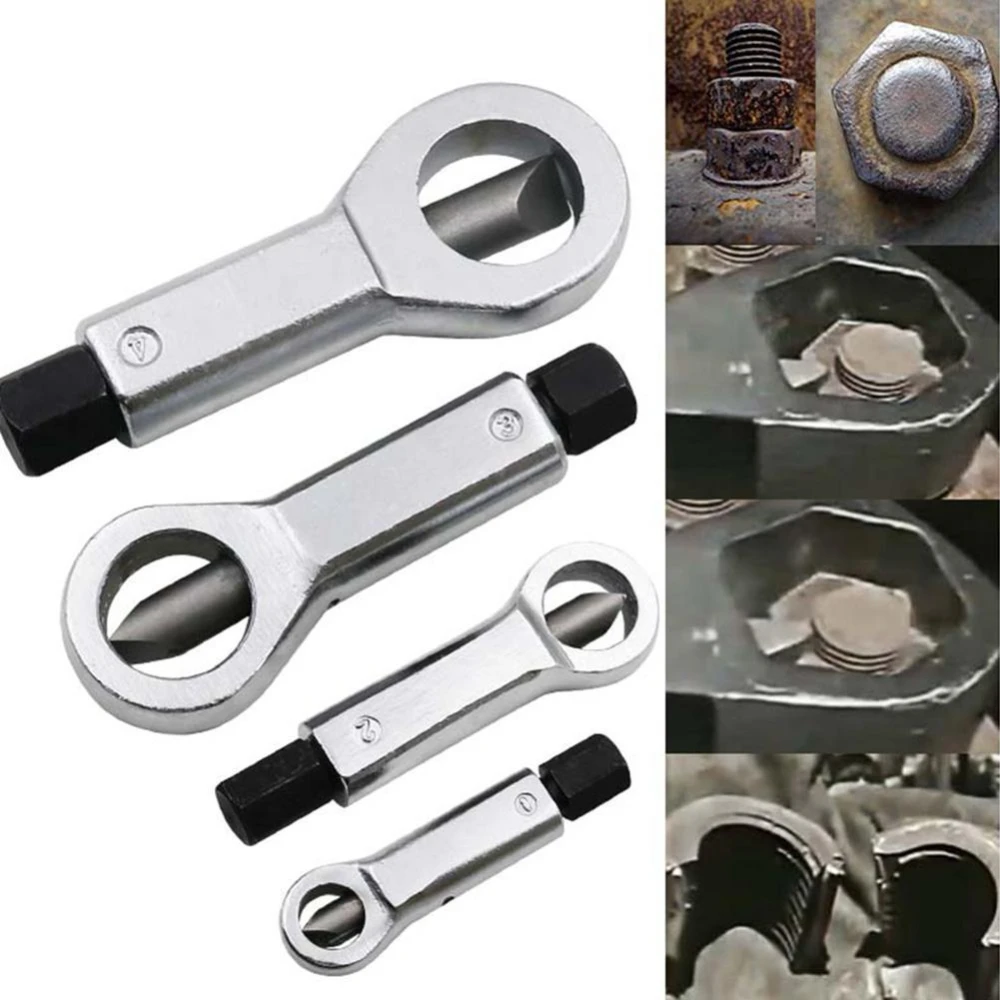 Sæt med 4 manuel møtrikknækker i metal, boltudtrækker TSX TOOL