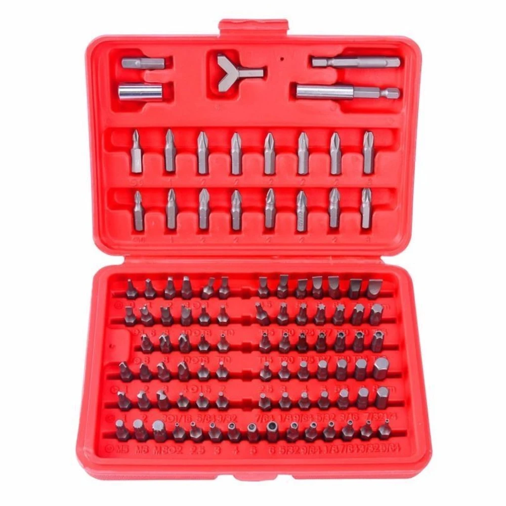 100-delt magnetisk bitsæt TSX TOOL - Hex og Torx