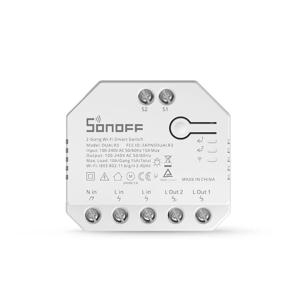 SONOFF DUAL R3 smart dobbeltkontakt med effektmåling