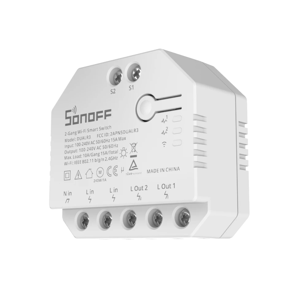 SONOFF DUAL R3 smart dobbeltkontakt med effektmåling