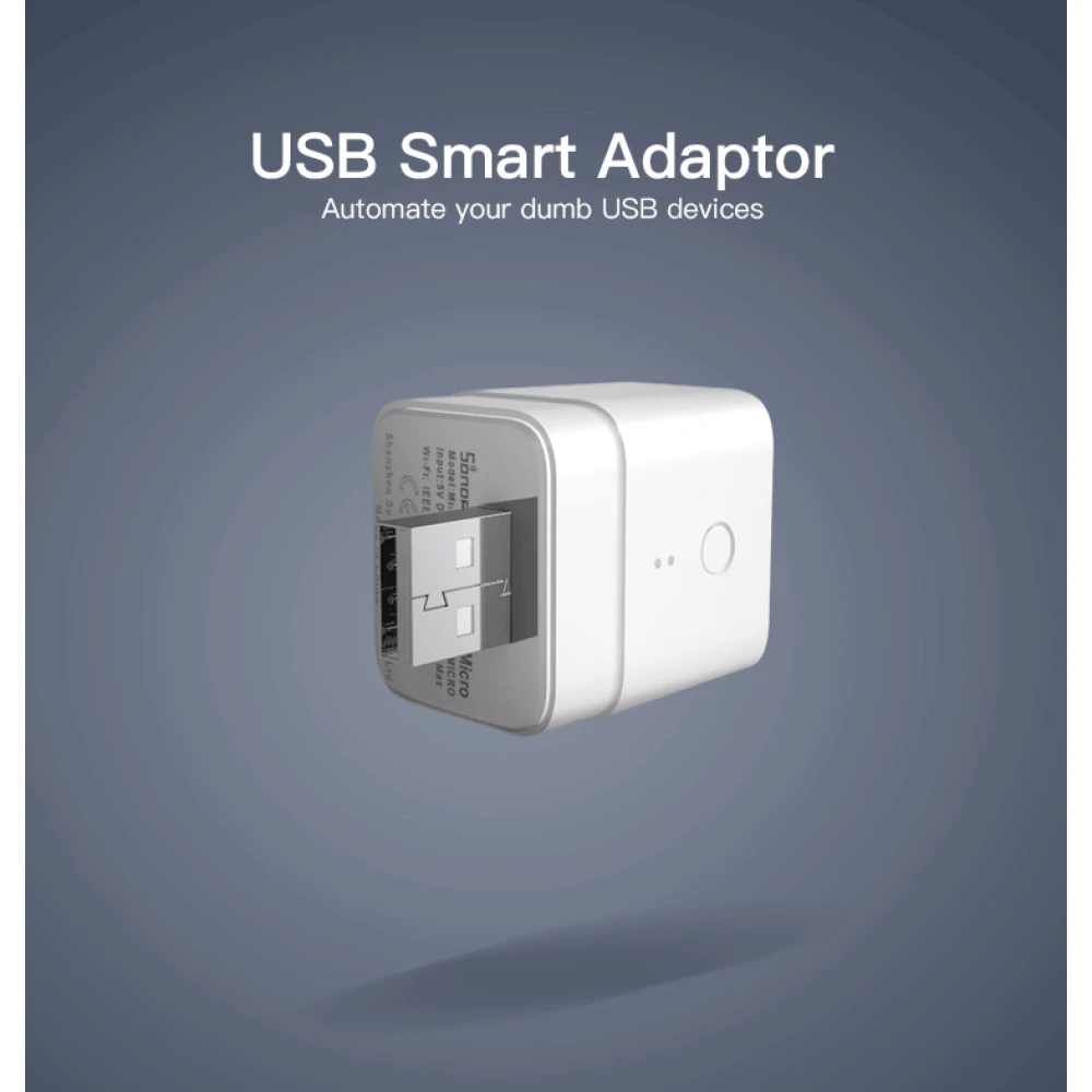 SONOFF Micro smart USB-adapter til fjernstyring og automatisering